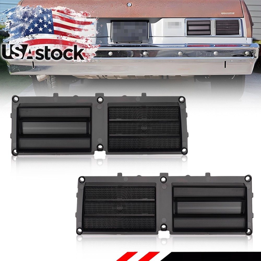 2PCS Smoked Lens Tail Lamp Lenses Set For 1975-1979 Chevy II Nova