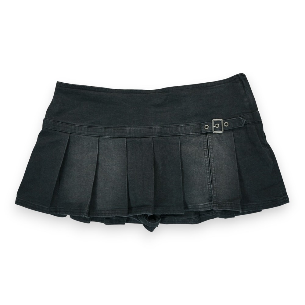 BDG Urban Outfitters Skort Womens Denim Black Size Large Layered Zip Side