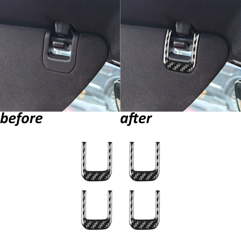 Real Carbon Fiber Interior Roof Sun Visor Trim For Chevrolet Corvette C8 2020-25