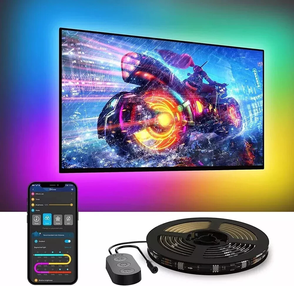 Govee RGBIC Smart TV Backlight for 55-75 Inch TVs with App Control