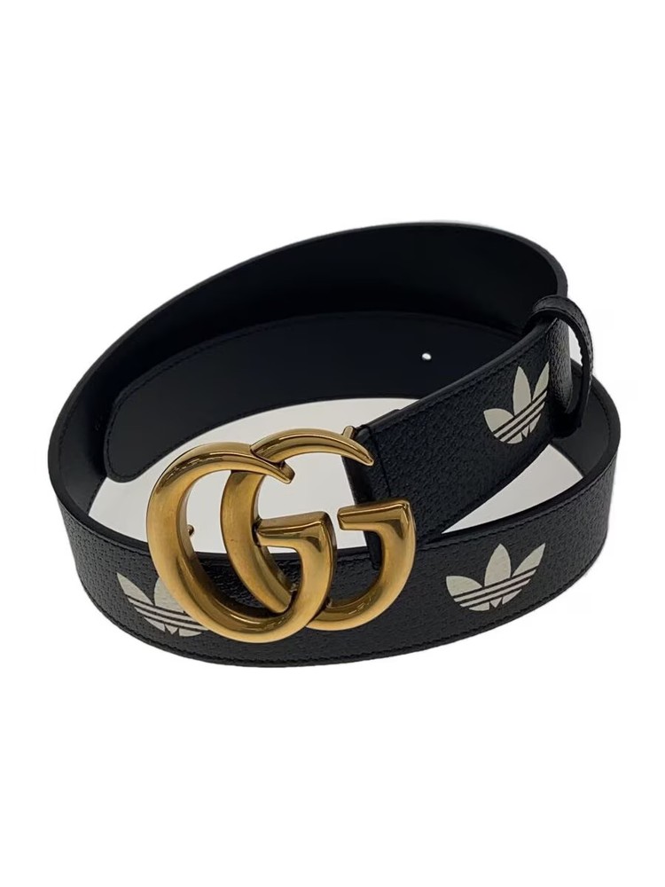 GUCCI GG Marmont Leather Belt for Women Black All-Over Print 406831 U4DA