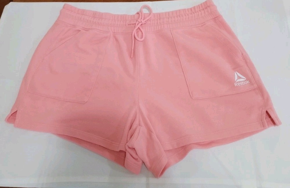 Reebok Women's Athletic Shorts Drawstring Elastic Waist Pockets Solid(260407-05)