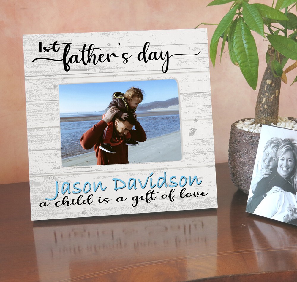 Customized Fathers Day Frame A Child is a Gift of Love Fathers Day Gift Frame-image