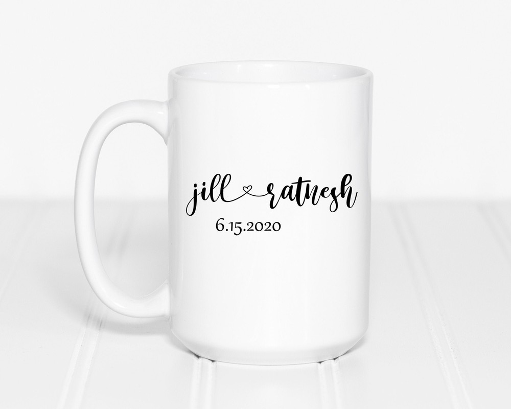 Personalized Couples Mugs Custom Engagement Mug Personalized Gift Custom