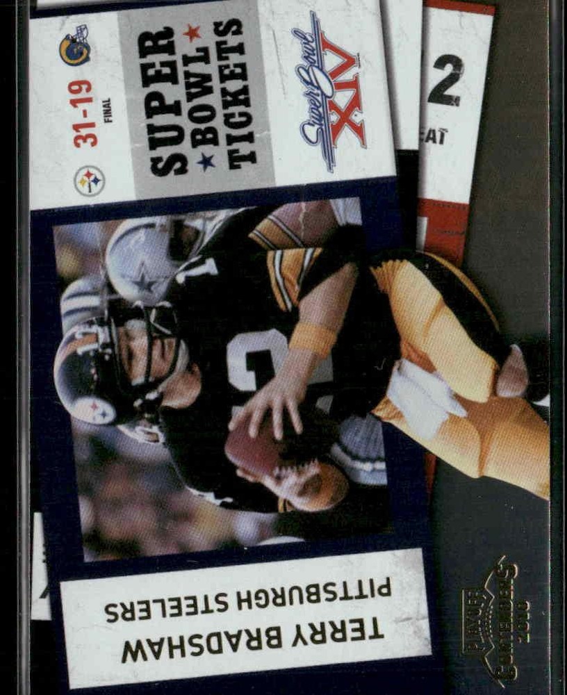 2010 Playoff Contenders Terry Bradshaw Super Bowl Ticket Gold #/100