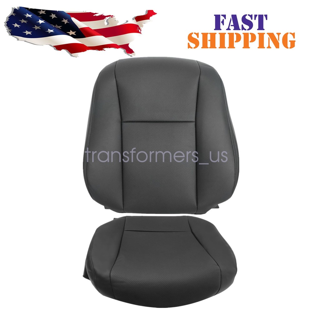 Replacement For 2007-2012 Lexus LS460 LS600h Driver Bottom & Back Seat Cover Blk