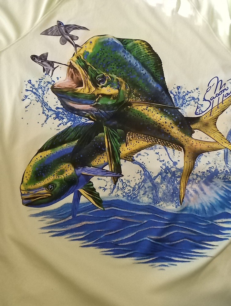 W W Sportsman L Graphics Of Mahi Hunting Flying Fish