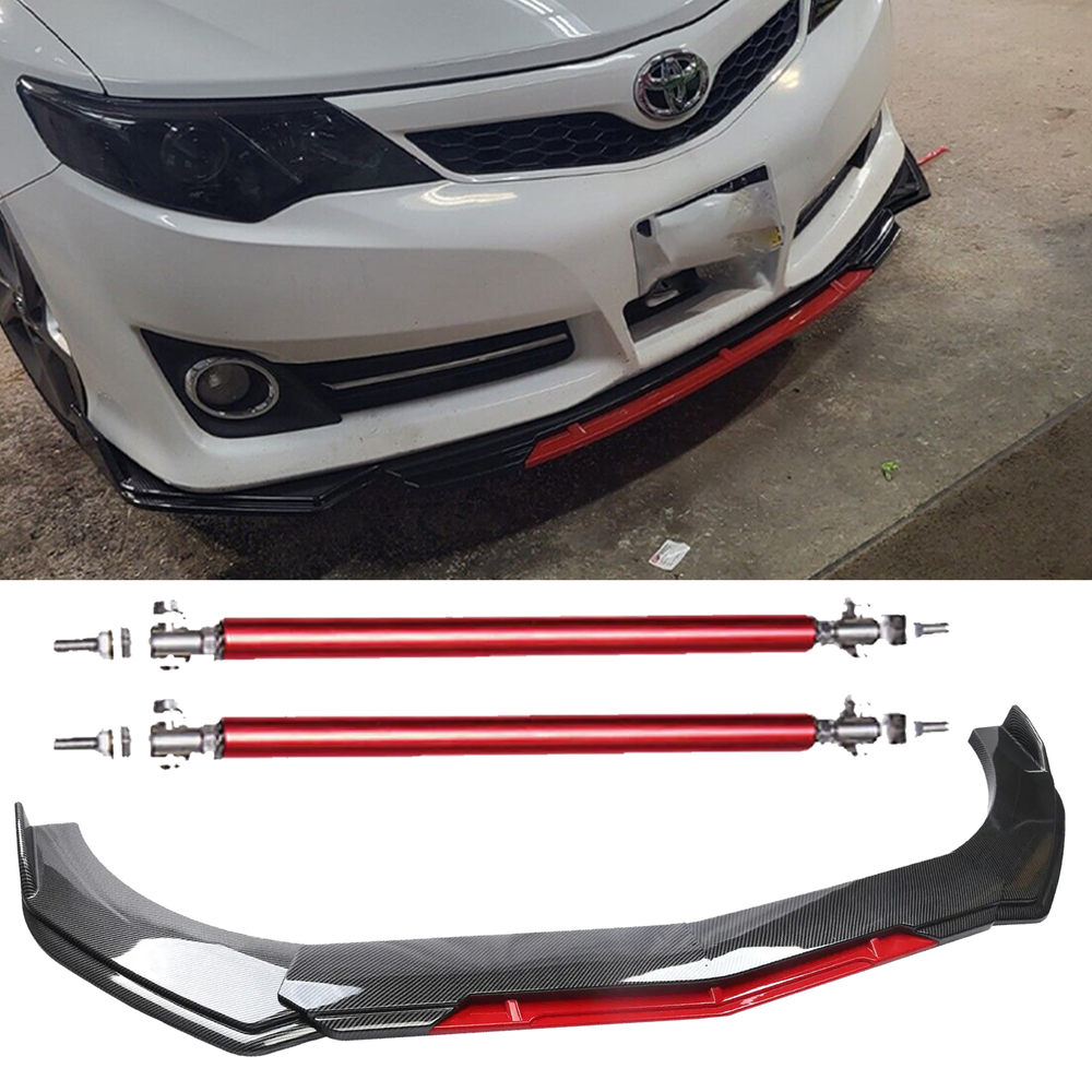 Upgrade Your Toyota Camry with a Carbon Fiber Front Bumper Lip Splitter Spoiler Strut Body Kit