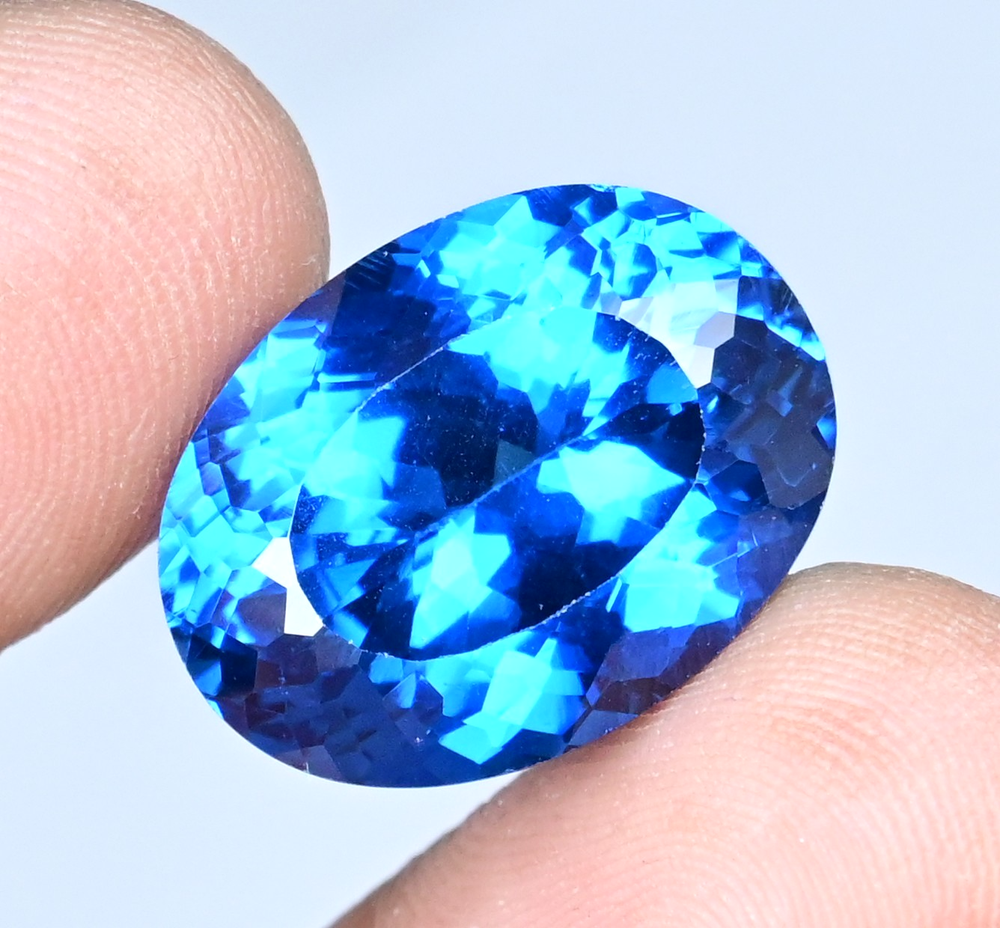 26.80 Ct Natural Namibian Jeremejevite Oval Certified Flawless Loose Gemstone
