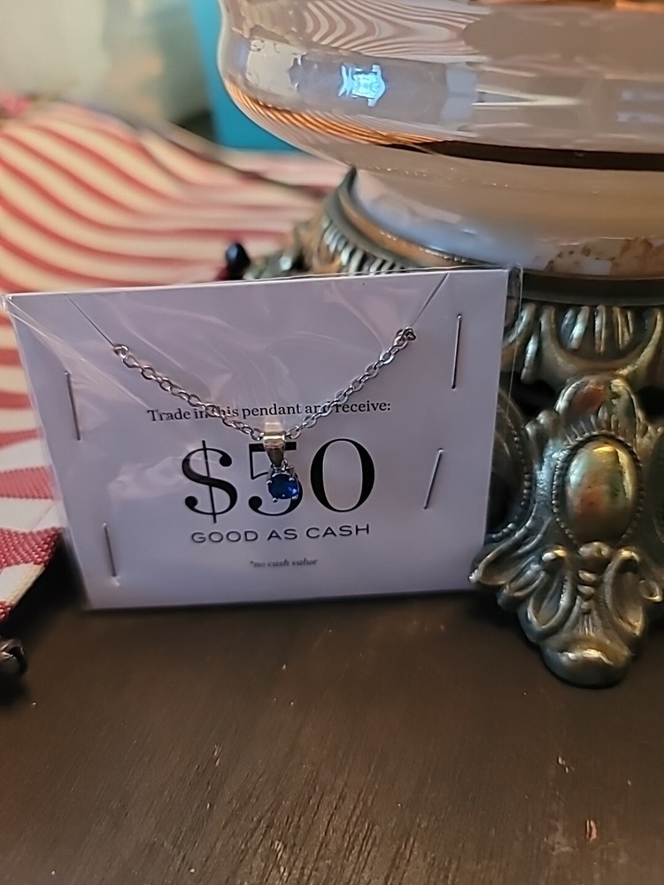 Effy Silver Tone Chain With Royal Blue Stone Pendant Necklace