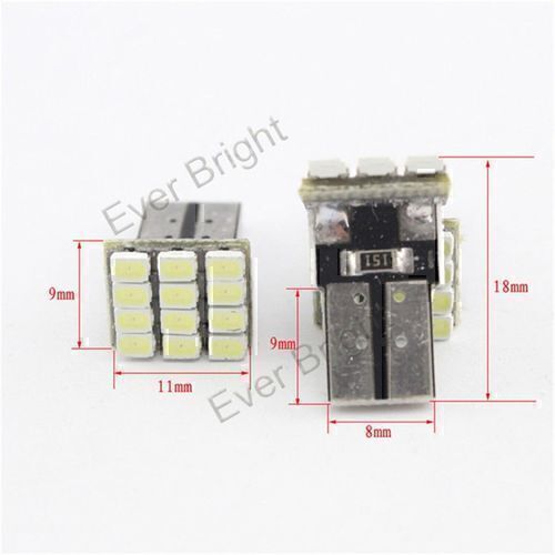 T10 1206 12 SMD 12 LED Car Wide Light Map Reading Lamp Bulb Bright Cold White US