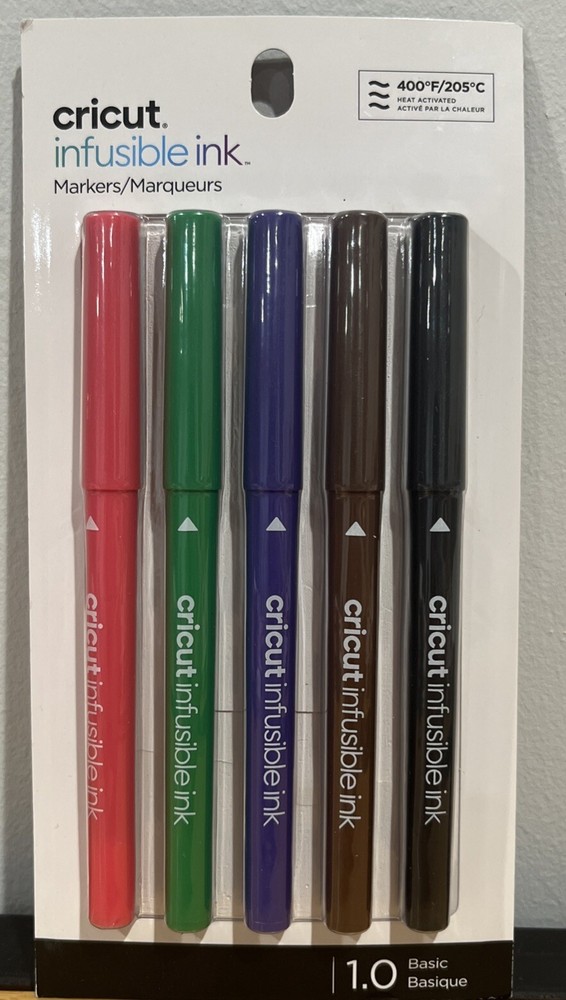 Cricut Infusible Ink Markers Basic 1.0 5pc 5 Pack Multicolored New