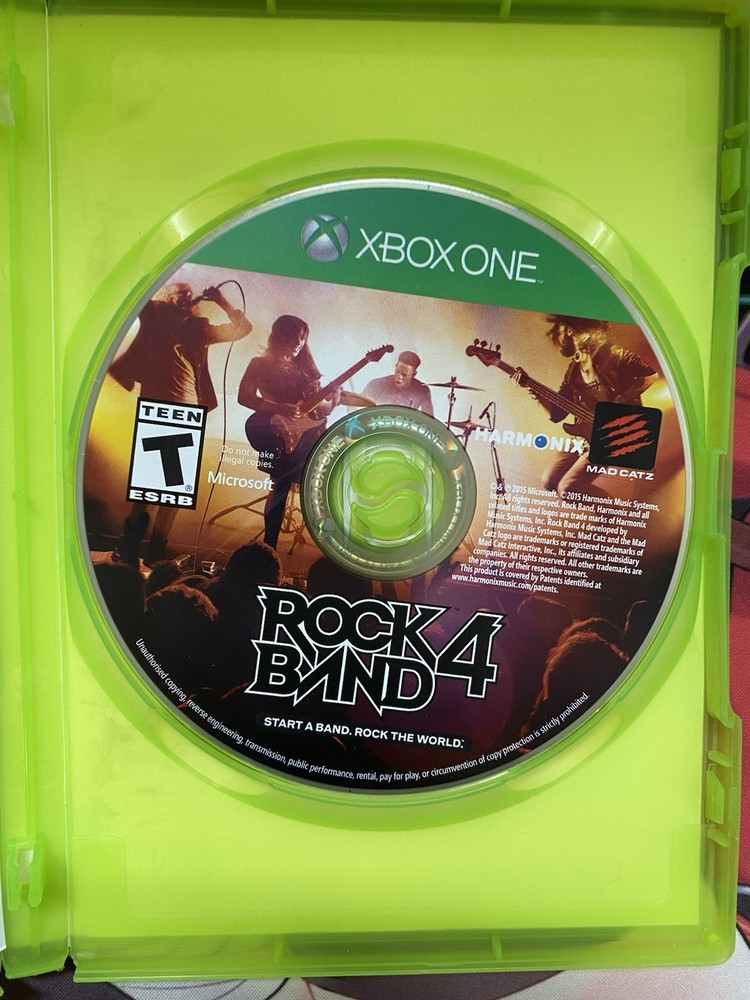 Rock Band 4 (Microsoft Xbox One, 2015) Game Disc Only - Tested