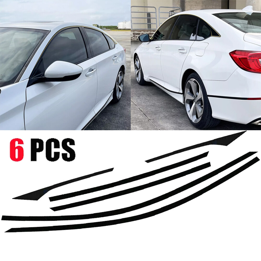 For18-22 Honda Accord Sedan Window Trim Sticker Chrome Delete Blackout Overlay