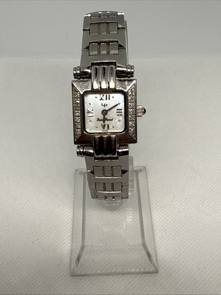 Ladies Lucien Piccard Large Whisper - 27065WH 14 Diamond bezel MOP dial watch