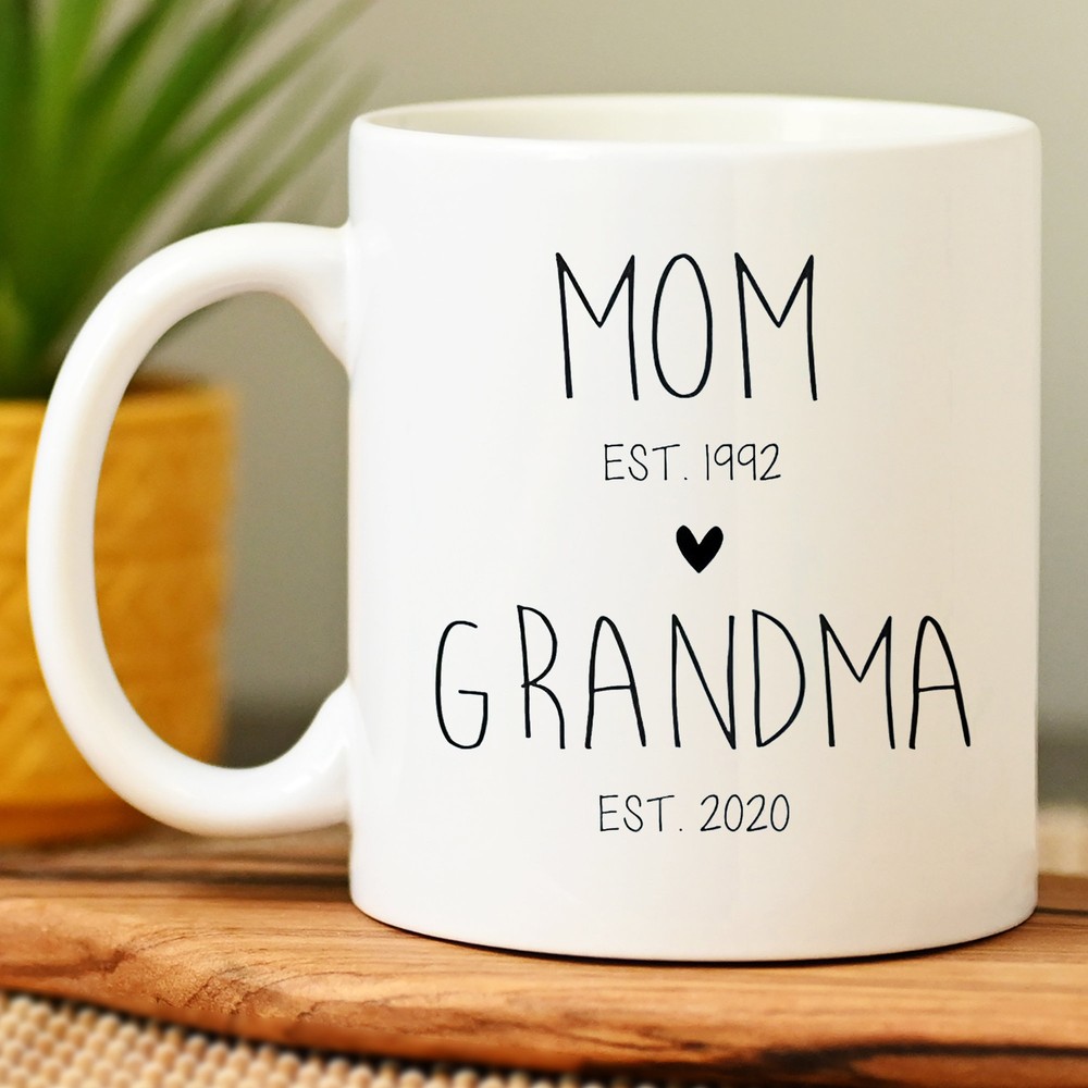 Personalized  Mom Est Grandma Est Fist Time Grandma Gift New Grandma Gift