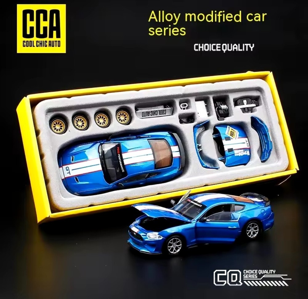 CyberMonday Exclusive Ford Mustang 1:43 Blue Diecast Model Kit-image