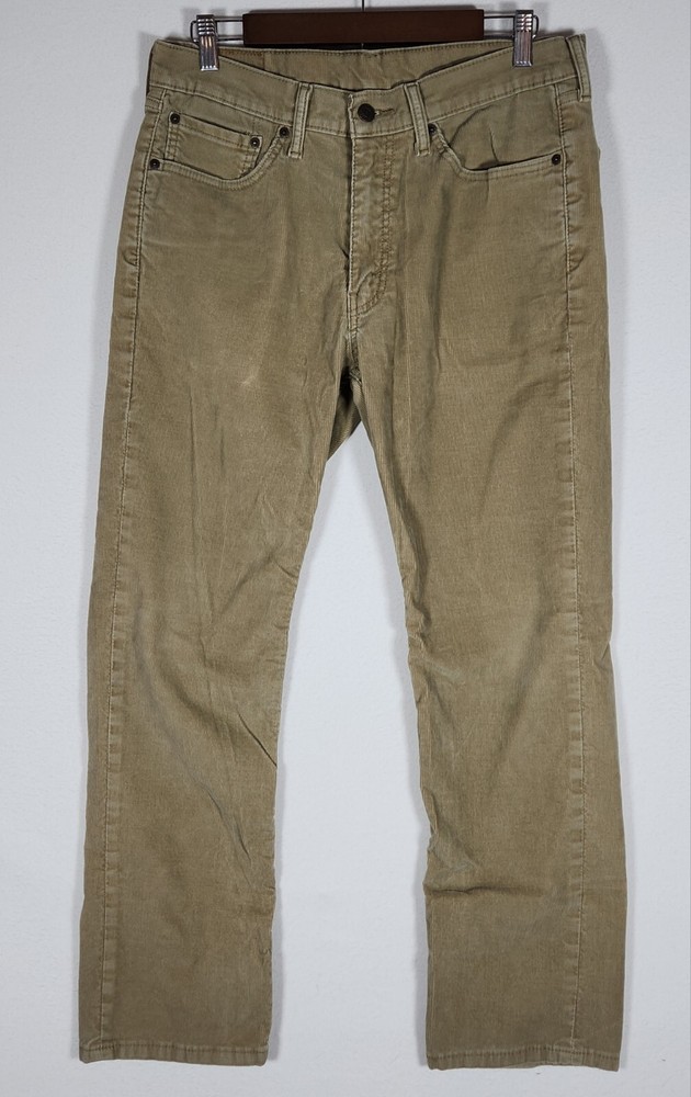 Vintage Levi's Cord Corduroy Pants Trousers 33x30 514 White Tab Mens Straight