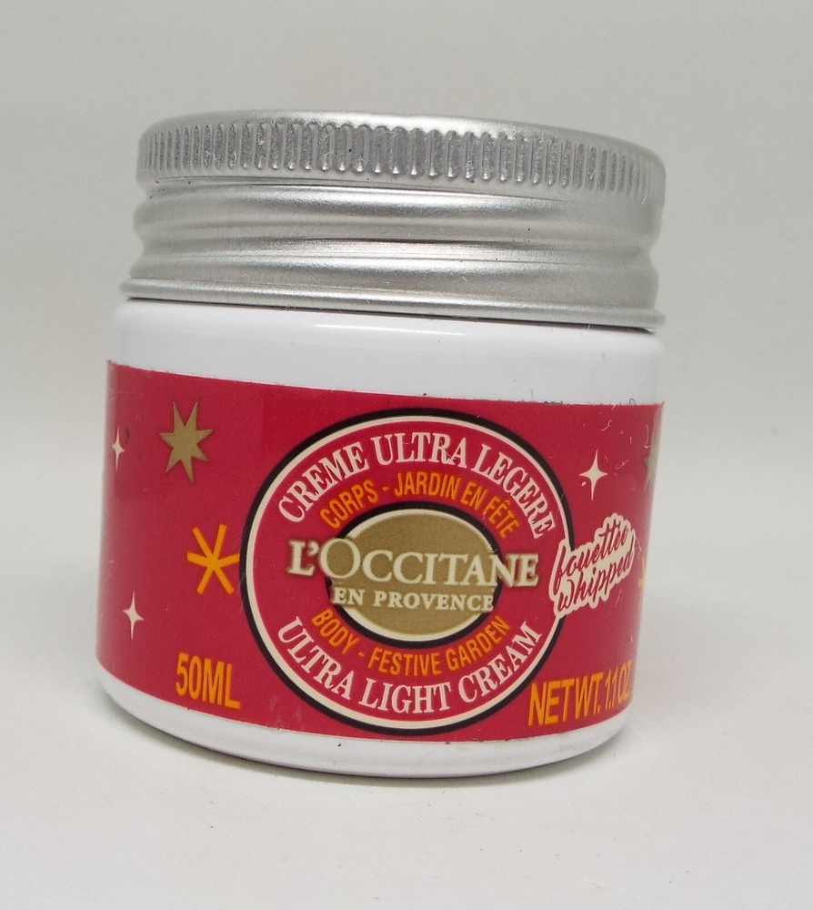 L'occitane Body Festive Garden Ultra Light Cream 1.1 oz / 50 ml New