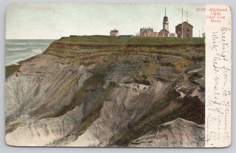 Highland Light Lighthouse Bluff Cape Cod MA C1907 UDB Postcard AK25