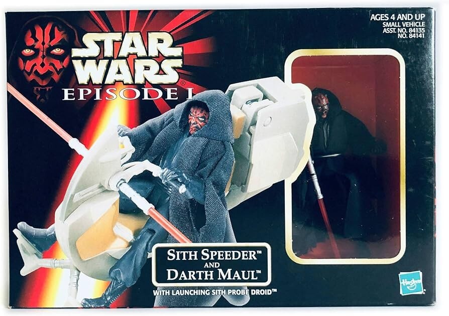 STAR WARS Episode 1 Sith Speeder and Darth Maul NEW 1998 Hasbro