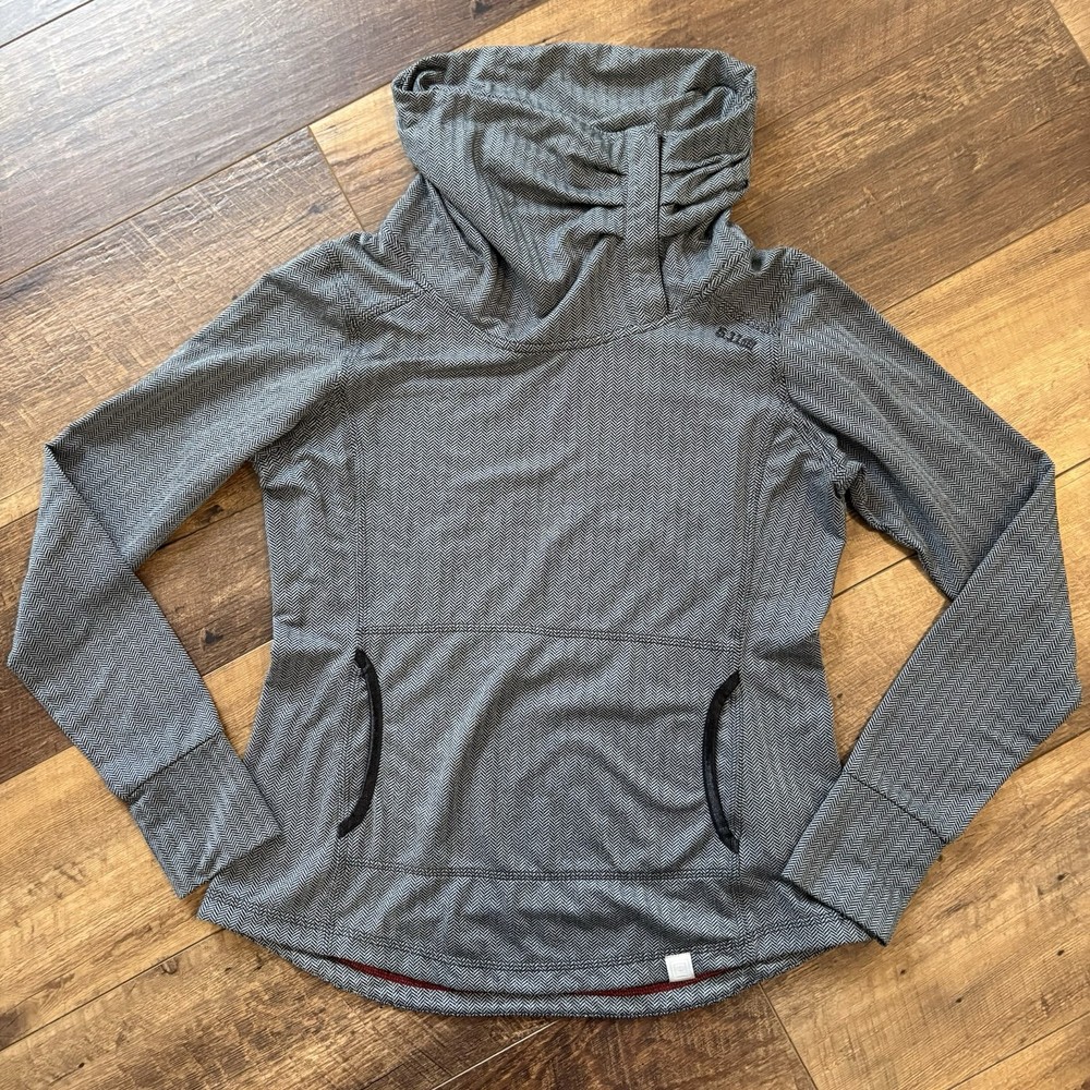 5.11 Tactical Women's Aphrodite Gray Cowl Neck Athletic Pullover Sweatshirt S