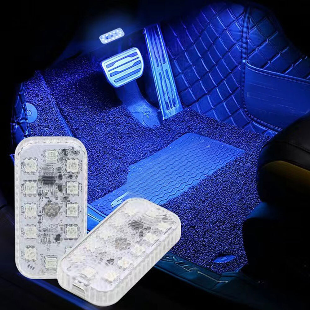 1x Multicolour Car Interior Decor Parts Footwell LED Light Atmosphere Bulb Lamp
