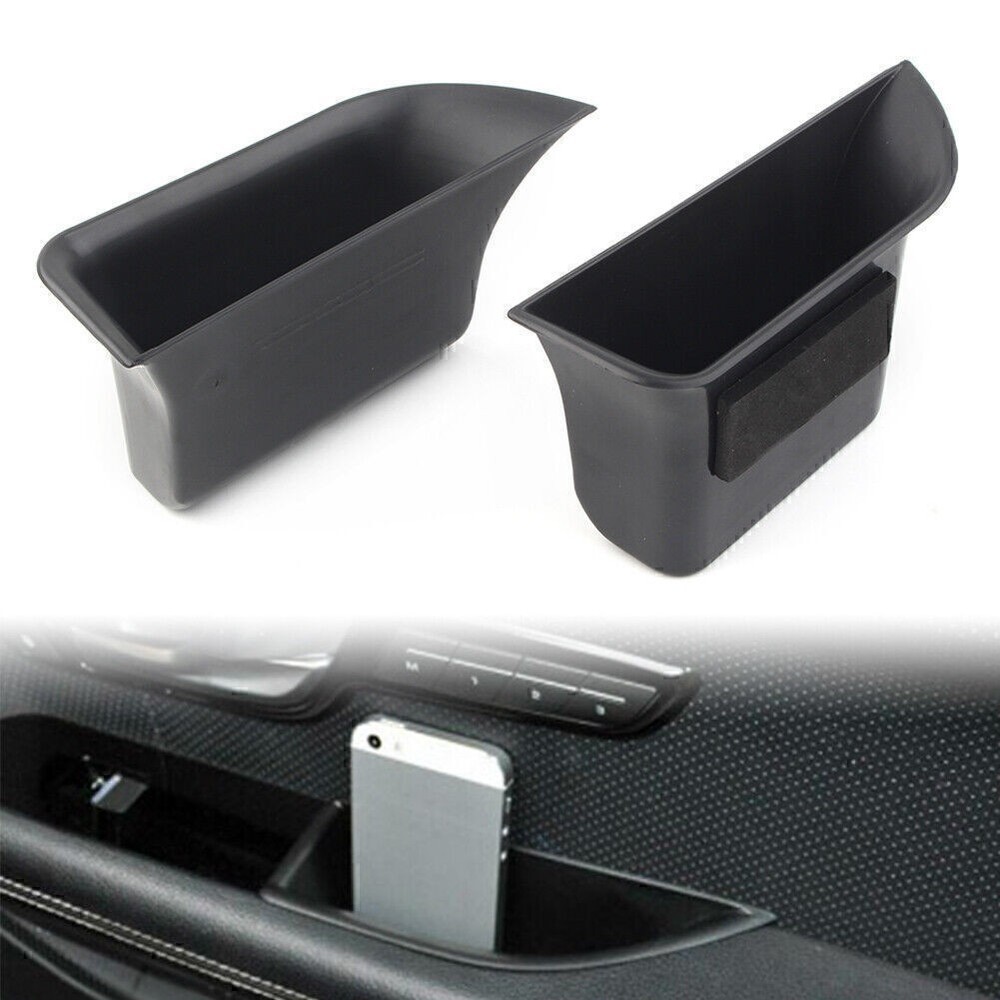 Car Front Door Handle Armrest Storage Box Tray Bin Kit Fit Jaguar XF 2009-2014
