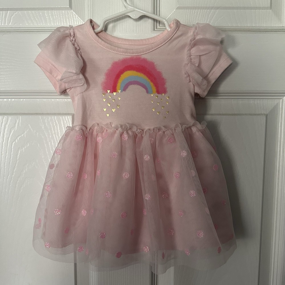 Rainbow Tulle Birthday Dress for Baby Girl Size 12M by Cat & Jack