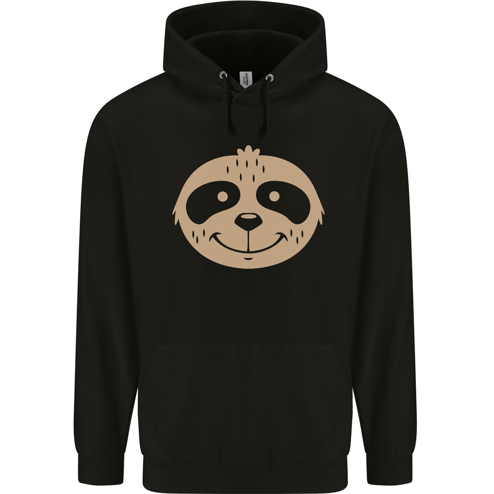 A Funny Sloth Face Mens 80% Cotton Hoodie