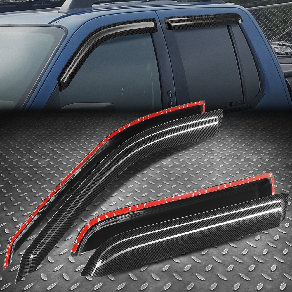 [Carbon Look]For 07-10 Ford Explorer Sport Trac Window Visors Sun Deflector