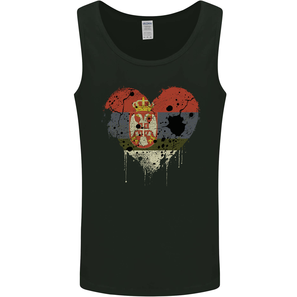 Love Serbia Flag Serbia Day Football Mens Vest Tank Top