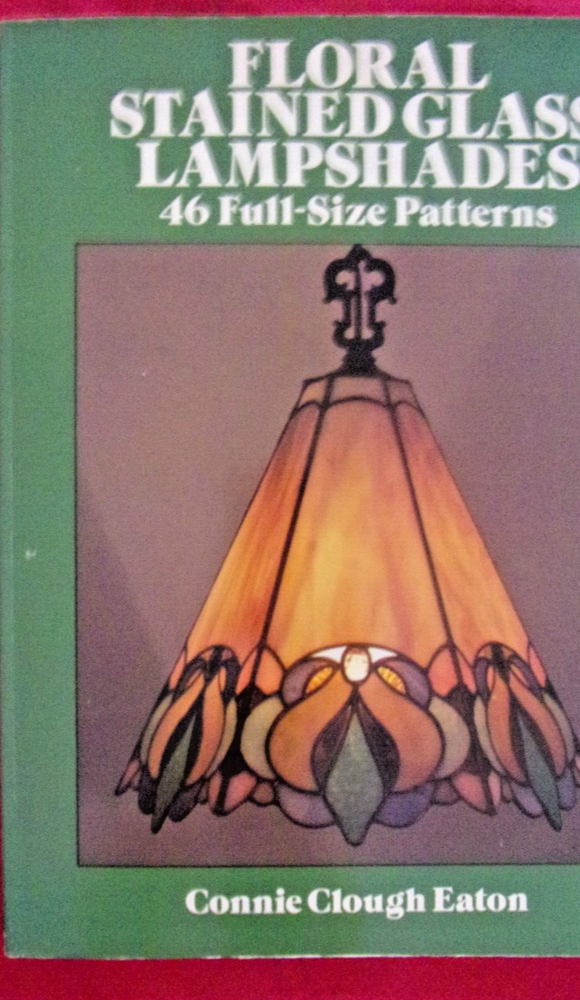 VTG DOVER  STAINED GLASS LAMPSHADES 46  UNCUT FULL SIZE PATTERNS /EATON