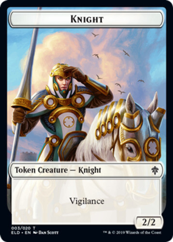 Eldraine MTG Token Knight X4 NM Throne Card CCGHouse