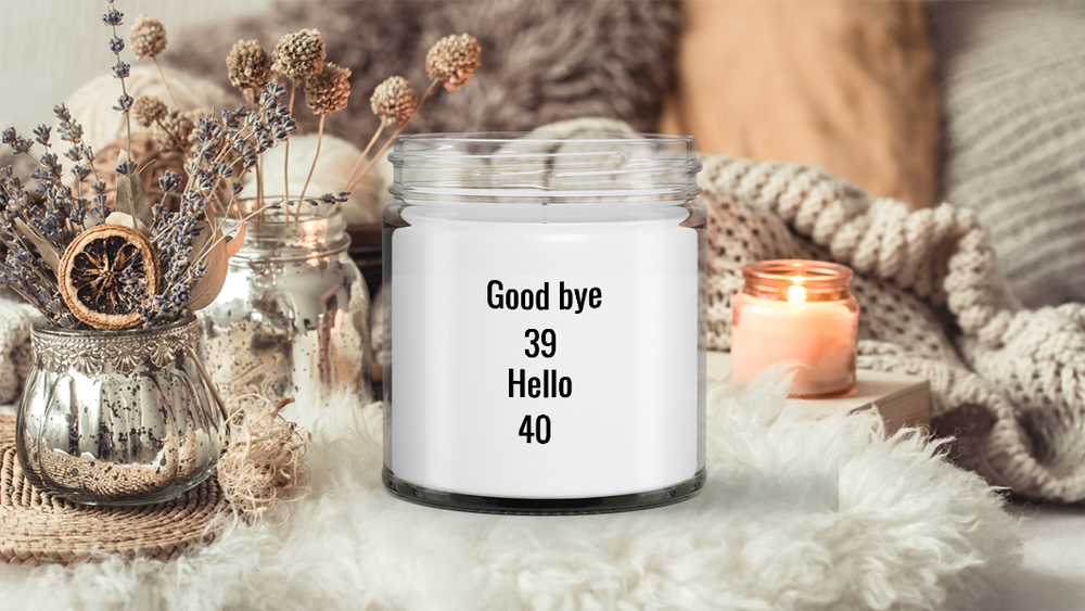 Good bye 39 hello 40 candle gift,40th birthday gift,milestone birthday