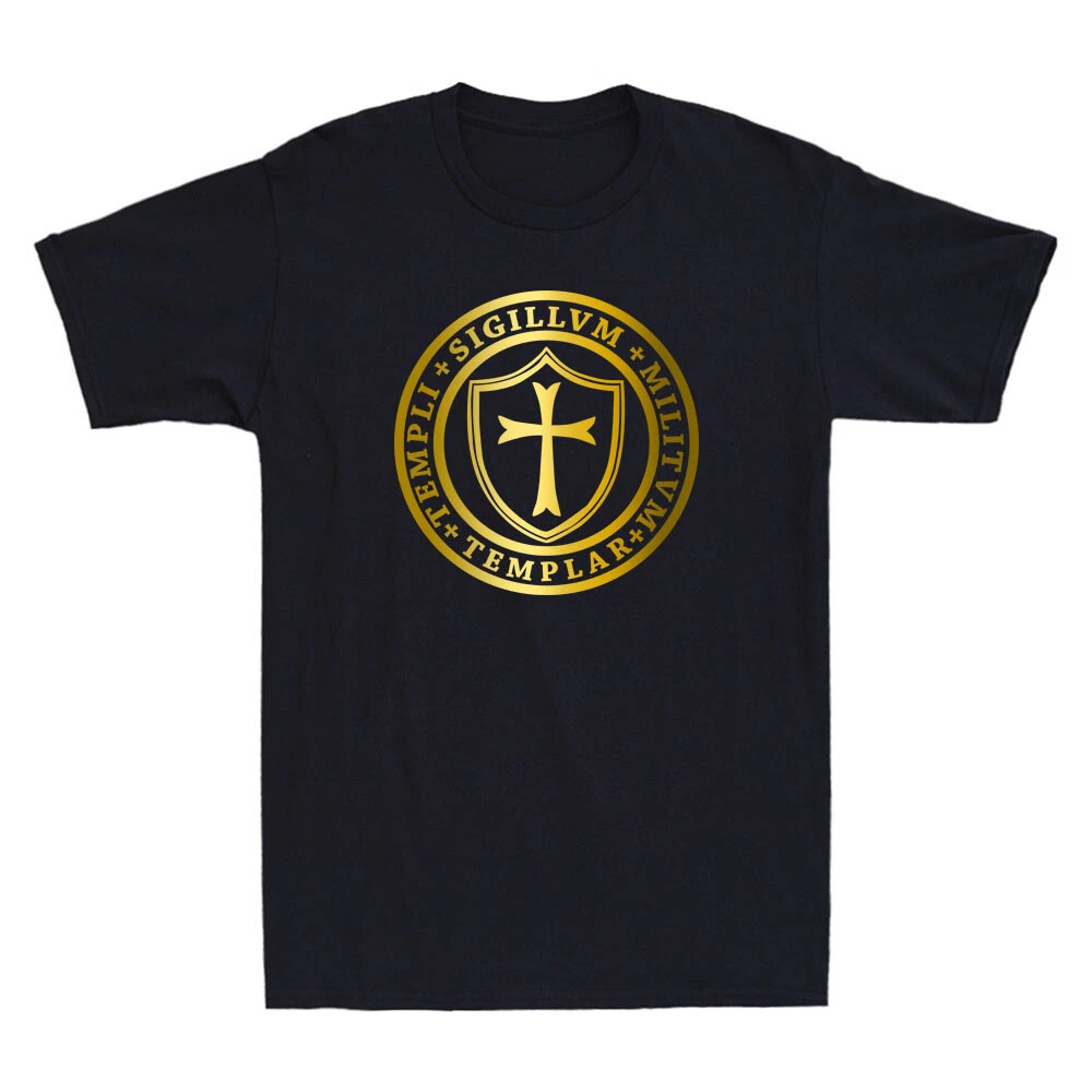 Knights Templar Cross, Seal of Soldiers Logo Novelty Men's Short Sleeve T-Shirt