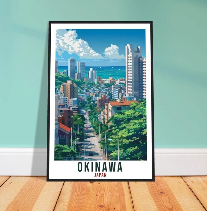 Okinawa Travel Print Japan Home Decoration Wall Art