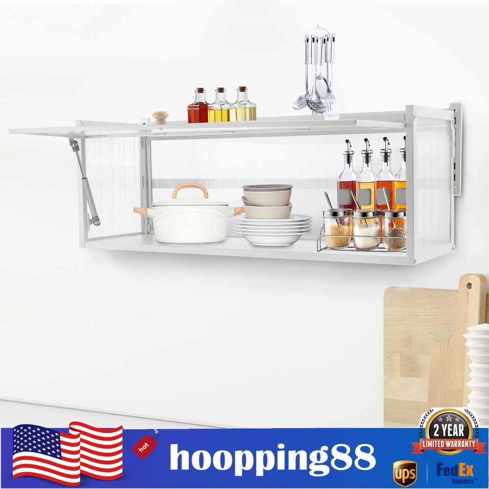 25kg Wall-Mount Storage Cabinet with Flip-Up Door for Kitchen or Home