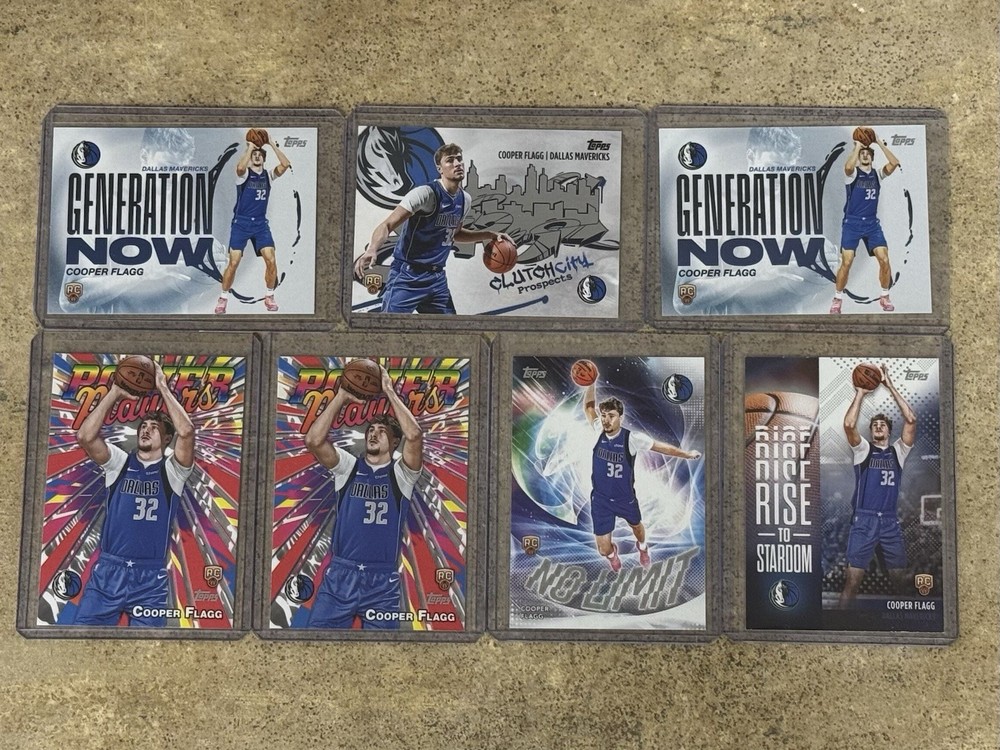 2025-26 Topps COOPER FLAGG Inserts Lot of 7 Cards - TOP ROOKIE - DALLAS MAVS