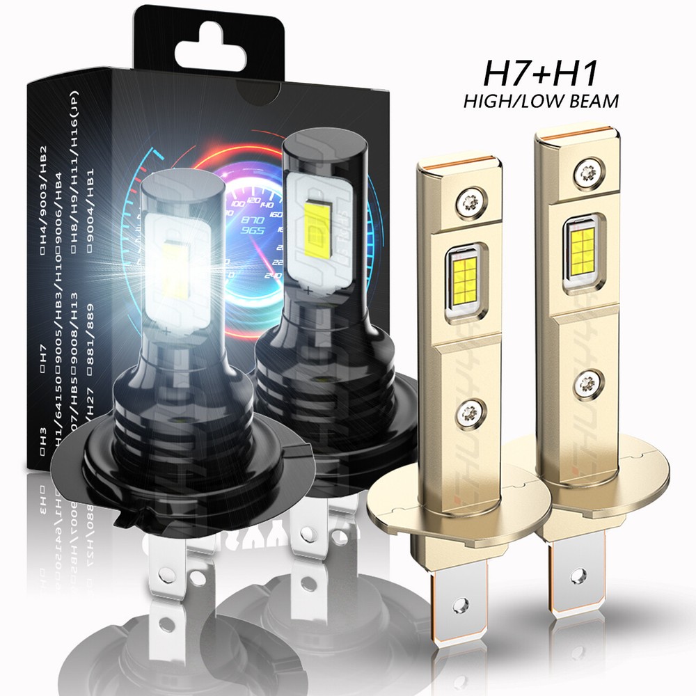 H1 H7 Bulbs For Hyundai XG350 Sedan 4-Door 3.5L 2002-2005 LED Headlight Hi-Lo