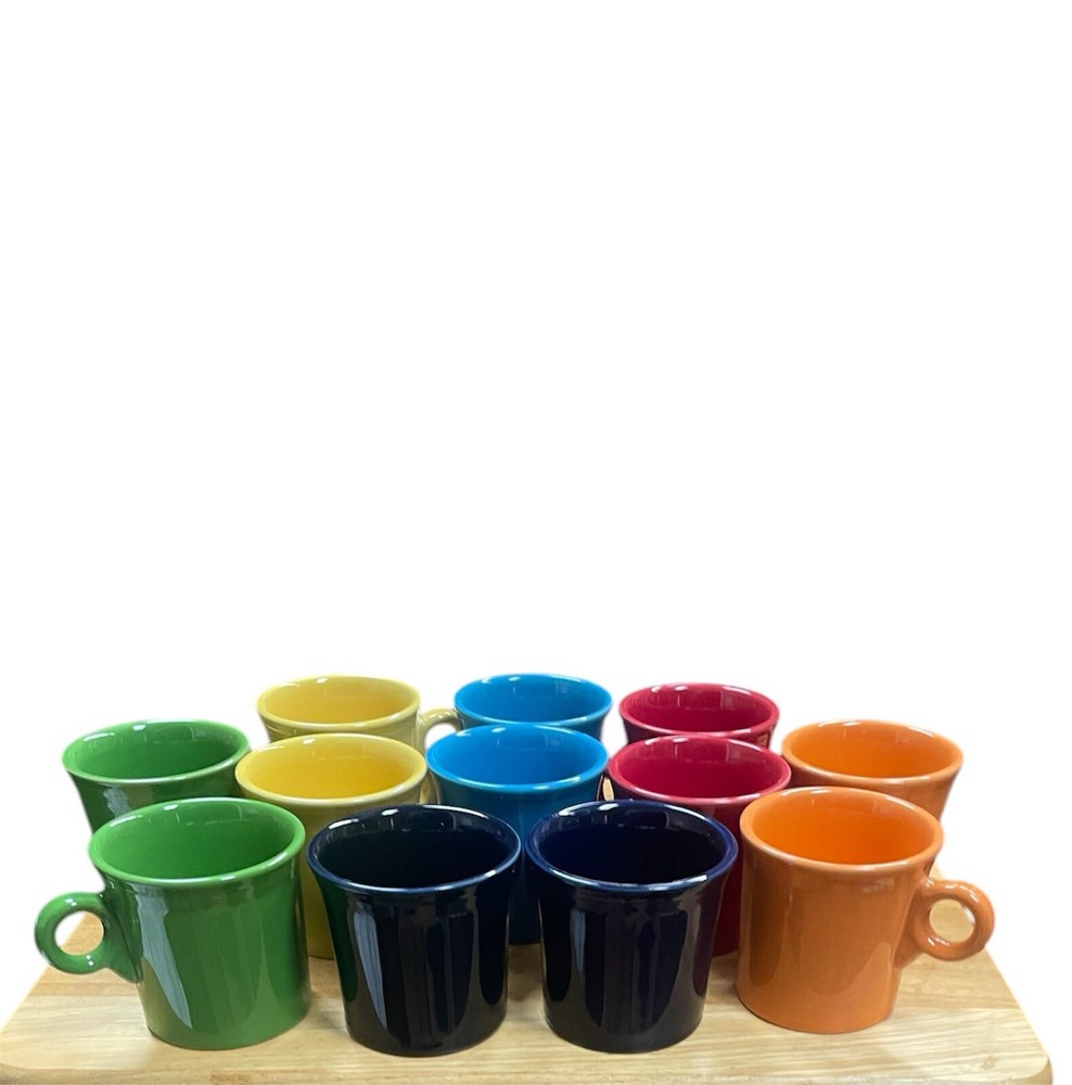 FiestaWare Coffee Fiesta Mugs O Ring Set Of 12 Assorted Colors