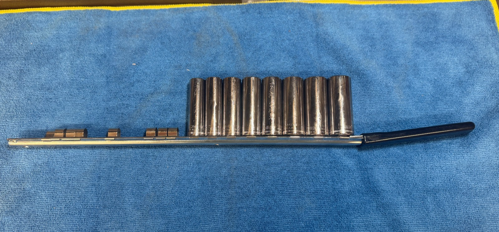 Craftsman USA Deep-Well Metric Socket Set of 8 With Rail, 6 Point