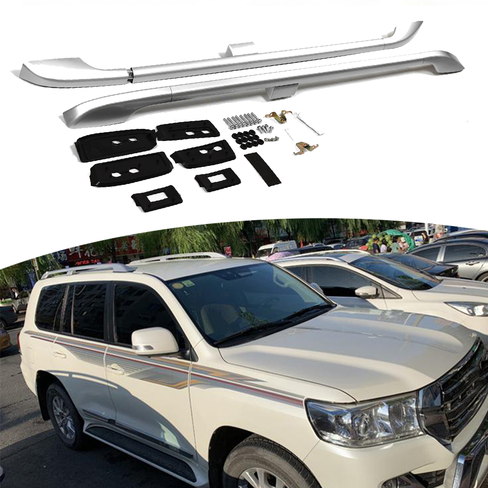 2PCS Roof Rail Rack Fit for Toyota Land Cruiser LC200 J200 2008-2021 Raised Rack