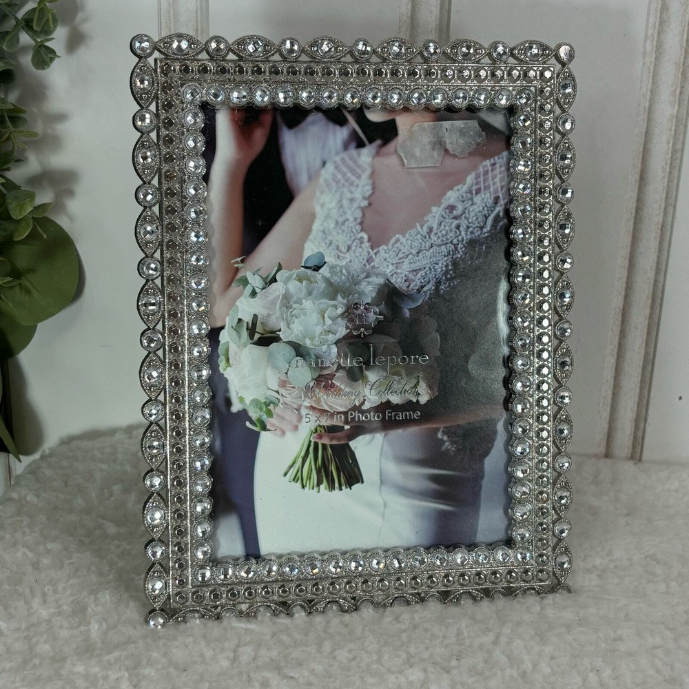 Nanette Lepore Glam Rhinestone Wedding Collection 5x7 Glam Photo Picture Frame