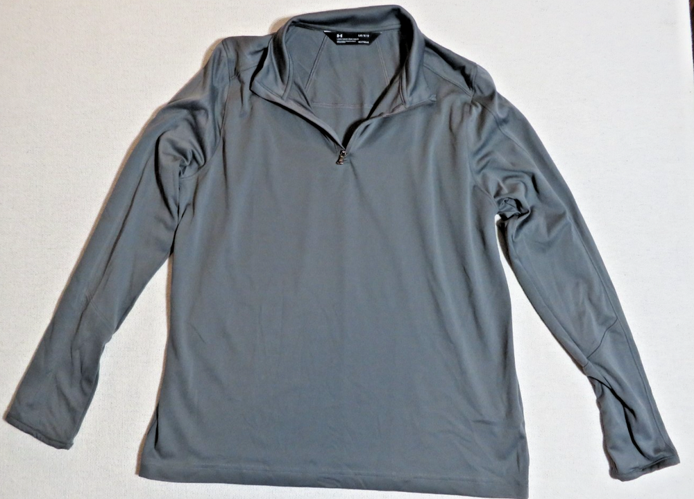 Sweatshirt Grey V-Neck Zip Heatgear Men's L Loose By Under Armour