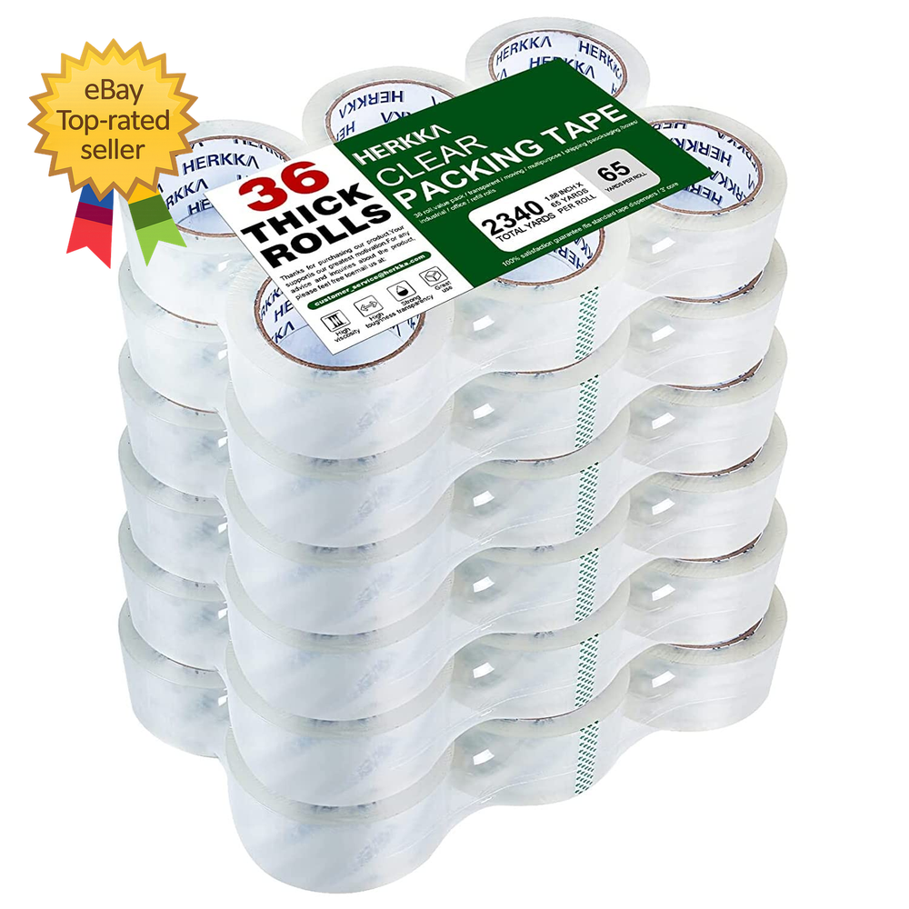 Clear Packing Tape 36 Rolls Heavy Duty Packaging Tape for Shipping Packaging