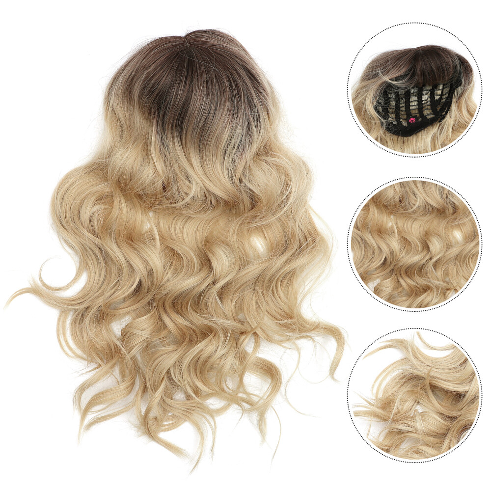 Stylish Long Curly Wig with Wavy Decor for Wall Hanging