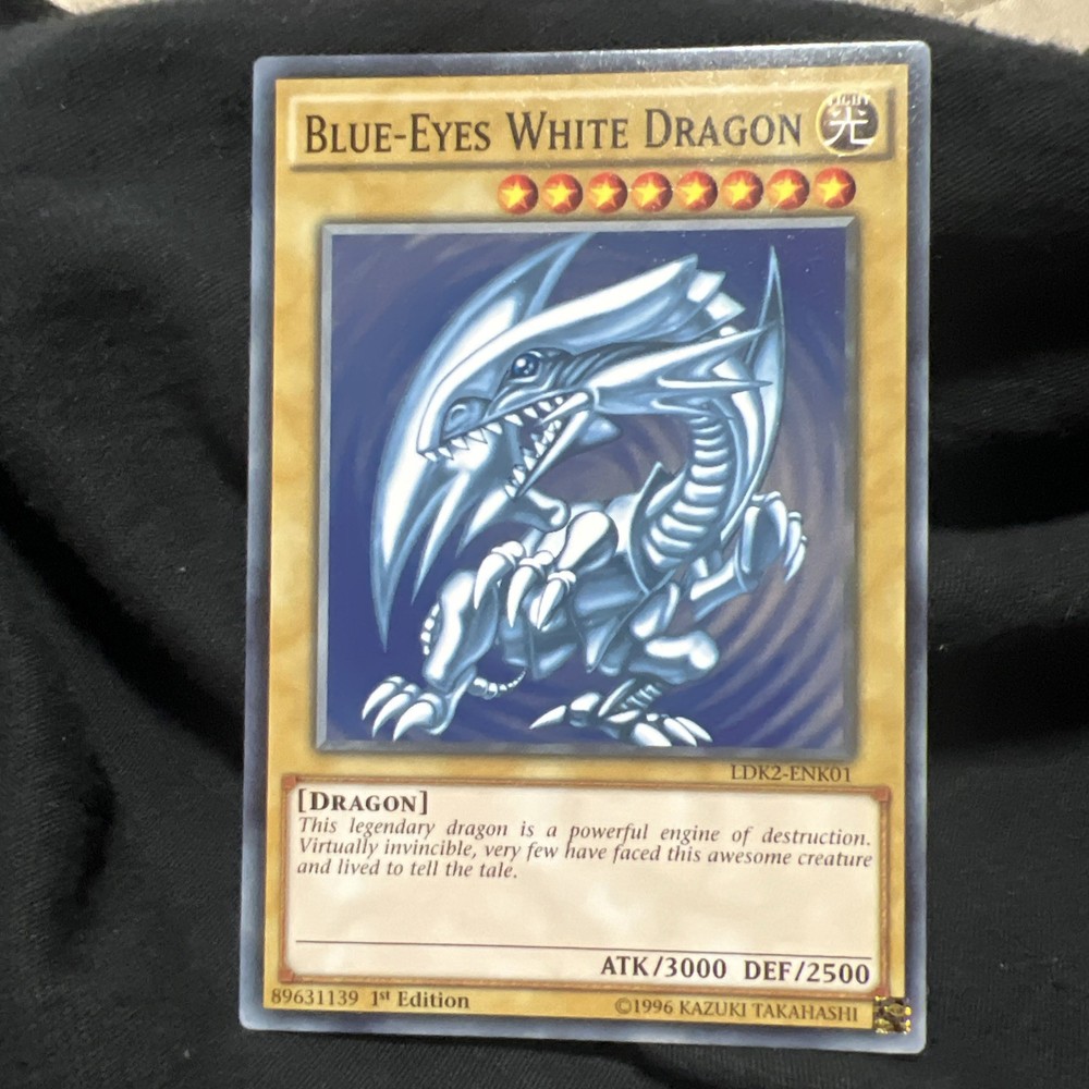 Blue-Eyes White Dragon 1st Edition Mint Original Art LDK2-ENK01 Yugioh Card