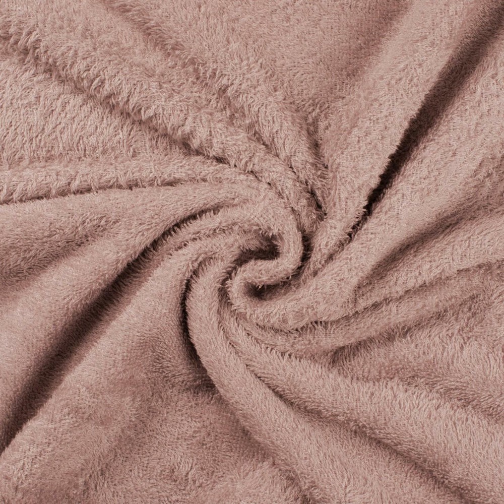 Soft Bamboo Terry Towelling Fabric Material - DUSTY ROSE