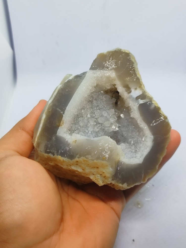 3440ct Natural Black Onyx Raw Geode with Sparkling Druzy